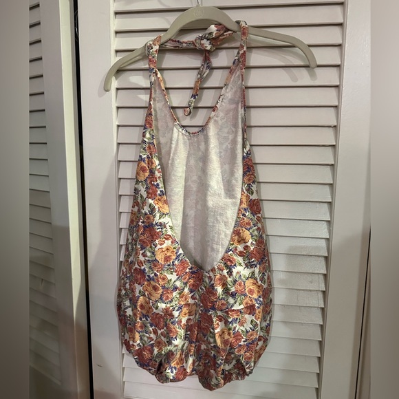 New York Couture Floral romper, multicoloured and cream flower design, s/m - Picture 2 of 7
